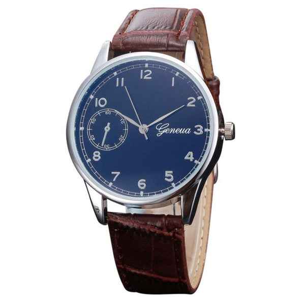 Fashion Brand Luxury Casual Sport Watch Men Genuine Retro Design Leather Quartz Wrist Watch Male Watches Quartz-Watch