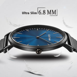 GEEKTHINK Top Luxury Brand Quartz Watches Men Full Stainless Steel Classic Milimalist Designer Wrsitwatch Wooden Face Clock Male
