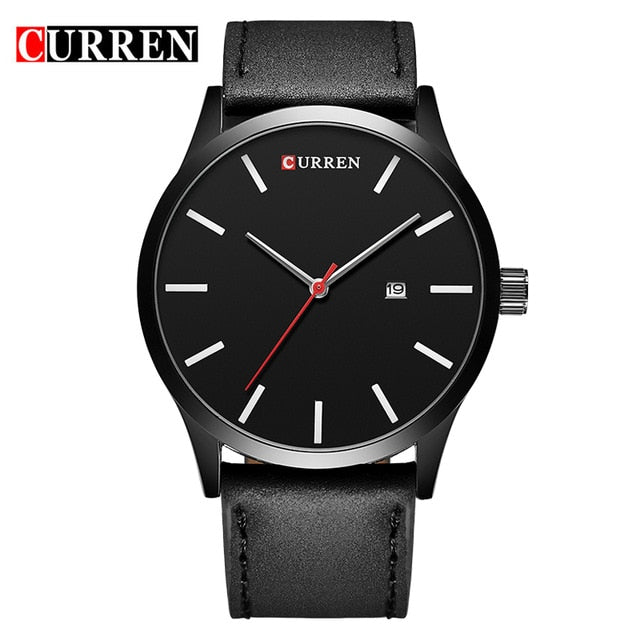 CURREN Top Brand Luxury Quartz watch men's Casual Leather Wrist watch Clock Male Business auto Date Waterproof New