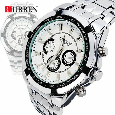 Curren Brand Fashion Men's Full stainless steel Military Casual Sport Watch waterproof relogio masculino quartz Wristwatch Sale