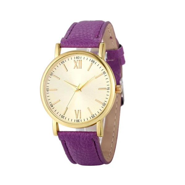 2017 New Fashion Wristwatches Women PU Leather Band Simple Women Dress Watches Women Quartz-Watch Relogio Feminino #504