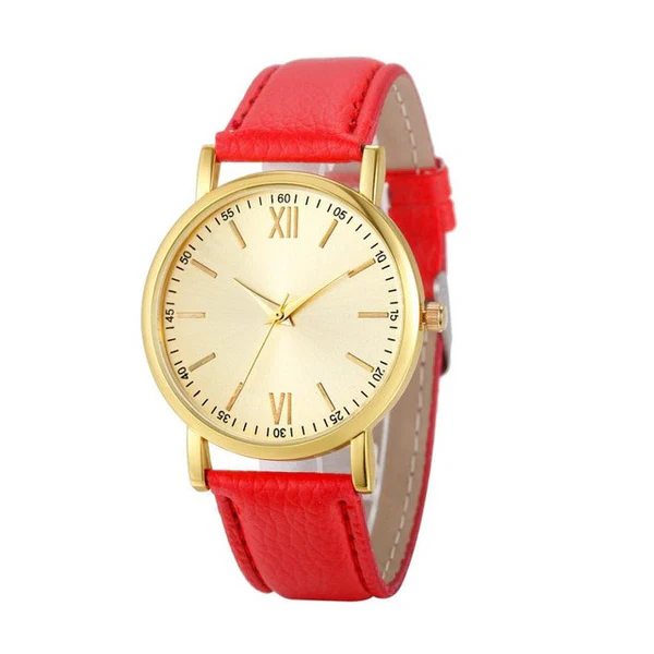 2017 New Fashion Wristwatches Women PU Leather Band Simple Women Dress Watches Women Quartz-Watch Relogio Feminino #504