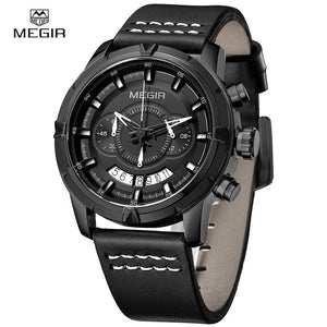 Men Luxury Military Quartz Analog Watches MEGIR Fashion Waterproof Chronograph Outdoor Sport Wrist Watch Clock New