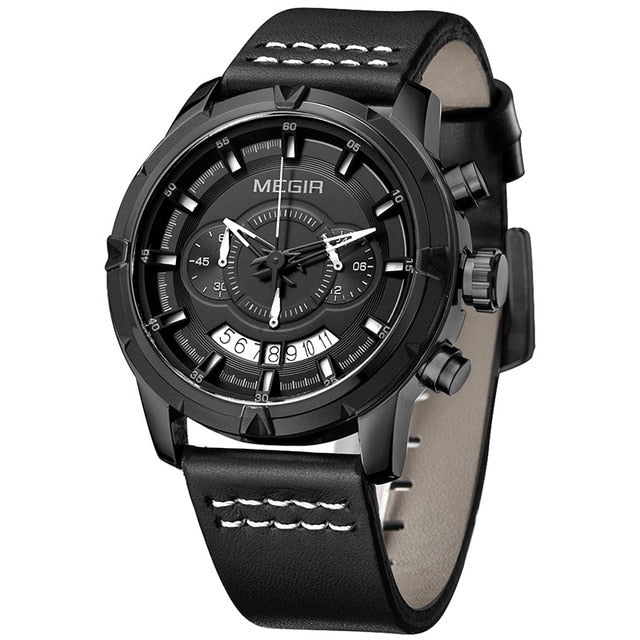 Men Luxury Military Quartz Analog Watches MEGIR Fashion Waterproof Chronograph Outdoor Sport Wrist Watch Clock New